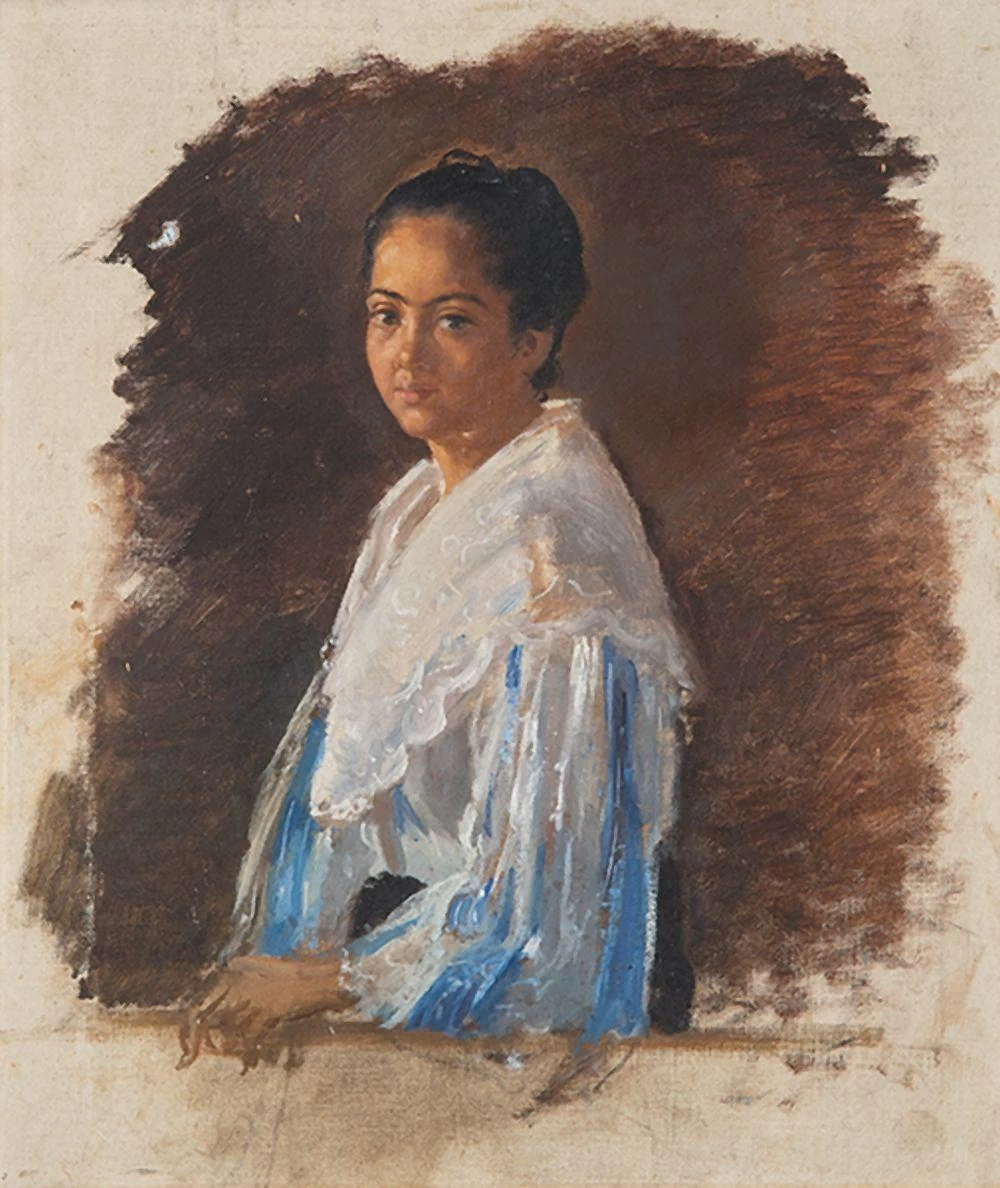 Ritratto di una giovane donna meticcia